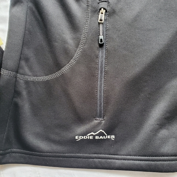 𝅺Eddie Bauer Large black women's  Full-Zip Microfleece Jacket - Picture 12 of 13